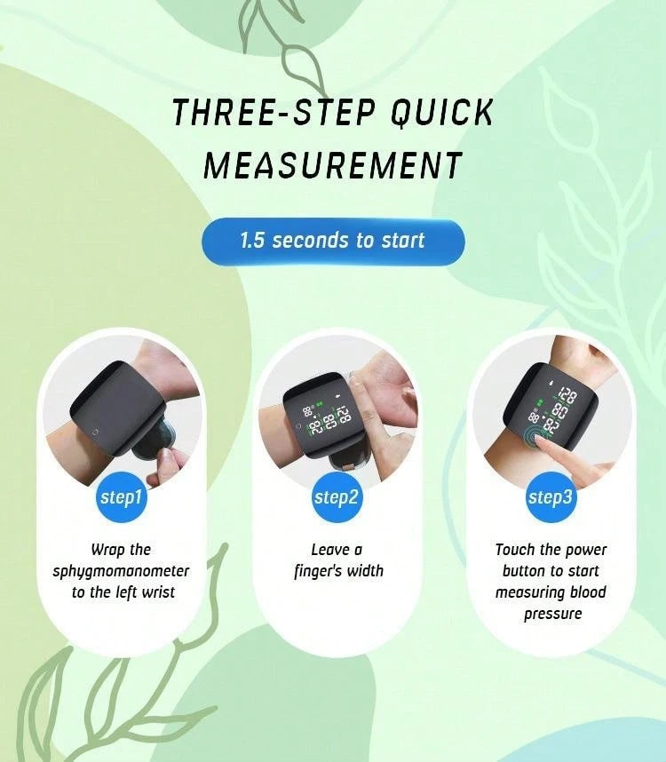 🔥Sale 50% Off🔥 Rechargeable LED Wrist Blood Pressure Monitor - Voice Broadcast