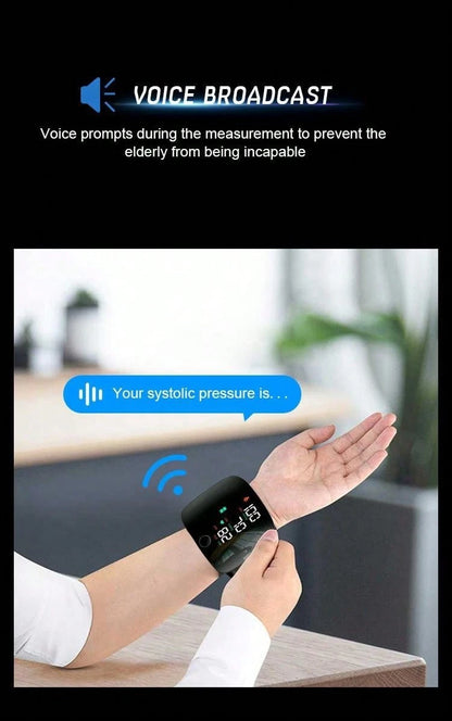 🔥Sale 50% Off🔥 Rechargeable LED Wrist Blood Pressure Monitor - Voice Broadcast