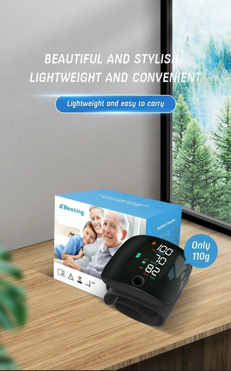 🔥Sale 50% Off🔥 Rechargeable LED Wrist Blood Pressure Monitor - Voice Broadcast