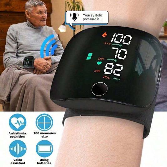 🔥Sale 50% Off🔥 Rechargeable LED Wrist Blood Pressure Monitor - Voice Broadcast